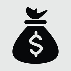 Bulk of money solid icon vector image