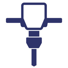 jackhammer, drill icon on white
