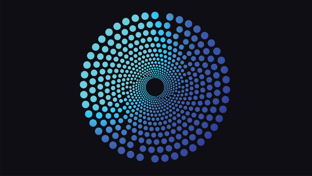 abstract blue polka dot circle background
