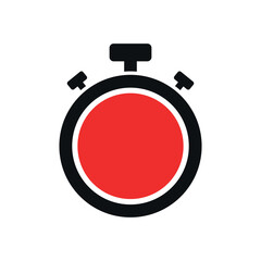 Trendy Simple Stopwatch Icon Vector Illustration Template