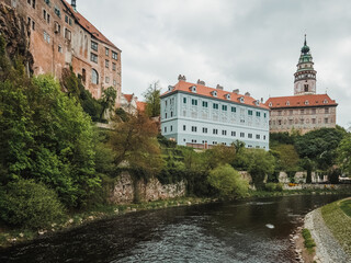 Fototapeta na wymiar Castle complex in Cesky Krumlov, Czech Republic
