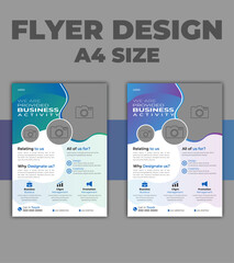  Flyer business brochure template for annual report with modern idea. Modern corporative flyer template a4 size.