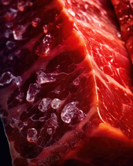 AI generated close up photo of juicy steak slice