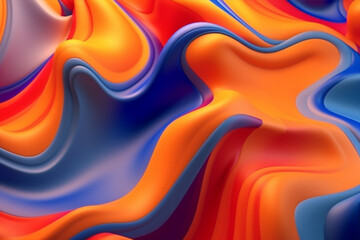  Abstract colorful wave background, generative ai