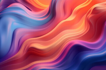 Fototapeta premium Abstract colorful wave background, generative ai
