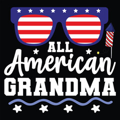 All American Grandma 4th of July svg