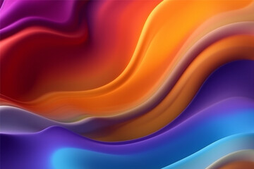 Fototapeta premium Abstract colorful wave background, generative ai