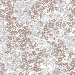 Floral seamless pattern made of blossom meadow daisies. Small flower buds overlaid on grungy dots paint stains texture background. Vibrant winter motif in cartoon style. Botanical print 