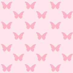 Seamless pattern with butterflies. Vector illustration in a flat style.