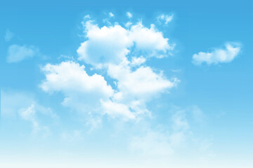 Background with clouds on blue sky. Blue Sky vector - 610392687