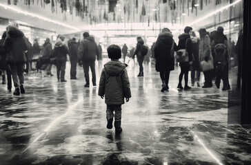 Lone Child in the crowd