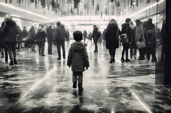 Lone Child in the crowd