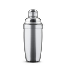 Metal Bar Cocktail Shakers Isolated 3D Rendering