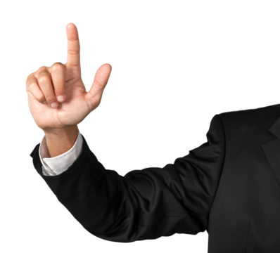 Business hand and illustration communication