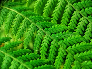 green fern leaves