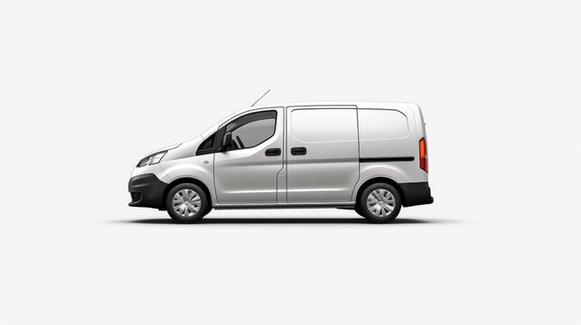 white van isolated on white