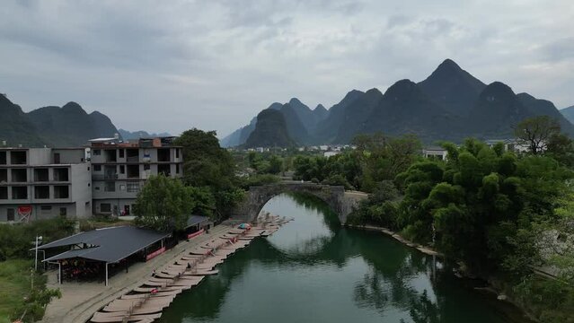 Landscape in yangshuo guilin china