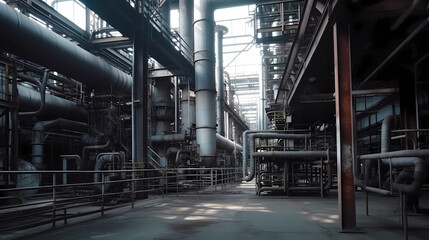 Fototapeta premium Refinery industry engineer are working and discussing at front oil and gas industrial factory,Oil refinery plant for industry