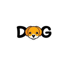DOG No 1 Wordmark Logo - letter O becomes a dog head symbol.