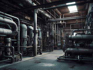 Fototapeta premium Refinery industry engineer are working and discussing at front oil and gas industrial factory,Oil refinery plant for industry