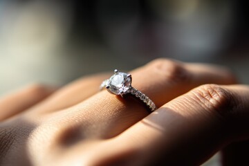 A stunning adornment, a diamond ring that steals the show