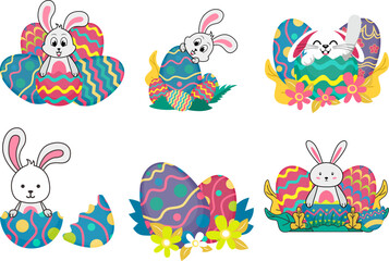 Easter Egg Bunny Illustration