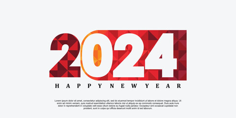 2024 happy new year logo design
