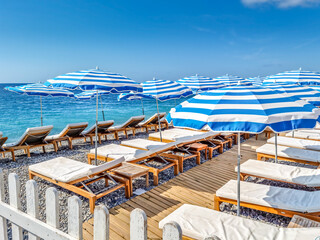 The beach in Nice, French Riviera