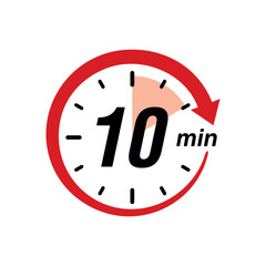Stopwatch Counting Down to Minutes with Arrow