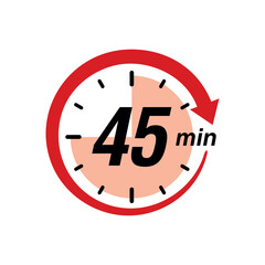 Stopwatch Counting Down to Minutes with Arrow