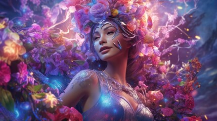 portrait of a woman in a mask