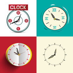 Analog clock set - vector icons
