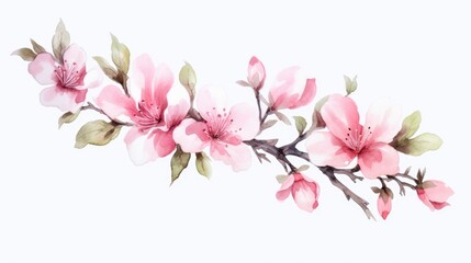 Obraz na płótnie Canvas pink flowers isolated on white