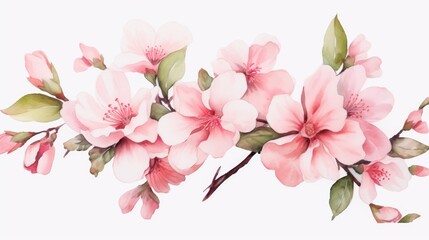 Obraz na płótnie Canvas pink flowers on white