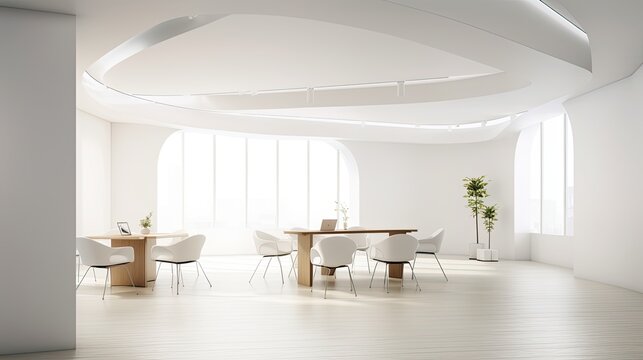 A clean, white backdrop with crisp, precise lines and subtle branding elements, exuding a sense of professionalism - Generative ai