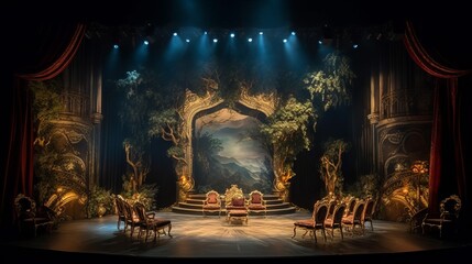 Theater Stage Adorned with Unrivaled Opulence