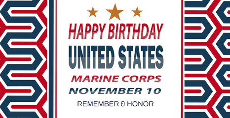 The United States Marine Corps Birthday is an American holiday celebrated every year on 10 November. happy birthday marine corps background