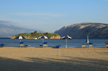 Fototapeta na wymiar Paradise beach on the island of Rab Lopar in Croatia