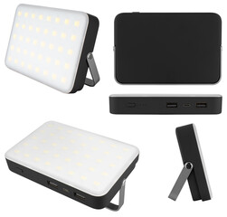 LED lantern with stand, on white background in insulation
