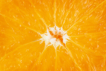 Macro shot of orange fruit texture. Food background