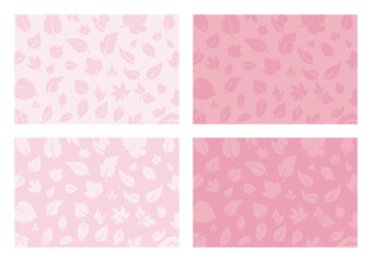 floral leaves wallpaper - pink