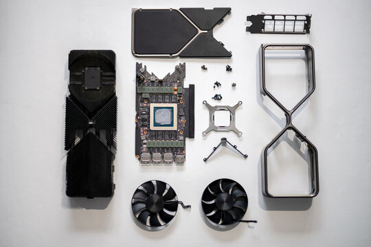 Top view of disassemble the graphics card.