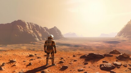 astronaut on a mars