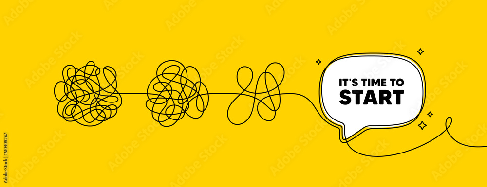 Poster it is time to start tag. simplify complex process with speech bubble. special offer sign. advertisin