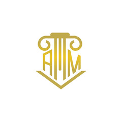 Letter AM Initial Logo Design Template Vector Illustration.Abstract Letters Logo Monogram.