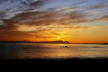 sunset over the ocean. Cape Town .South Africa