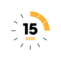 Clock Counting Down to Minutes Vector Template