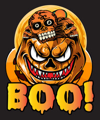 Halloween illustration t-shirt png, Halloween t-shirt png,illustration png file, halloween illustration,illustration tshirt,illustration design,t shirt graphic,t shirt print,t shirt graphics,Halloween