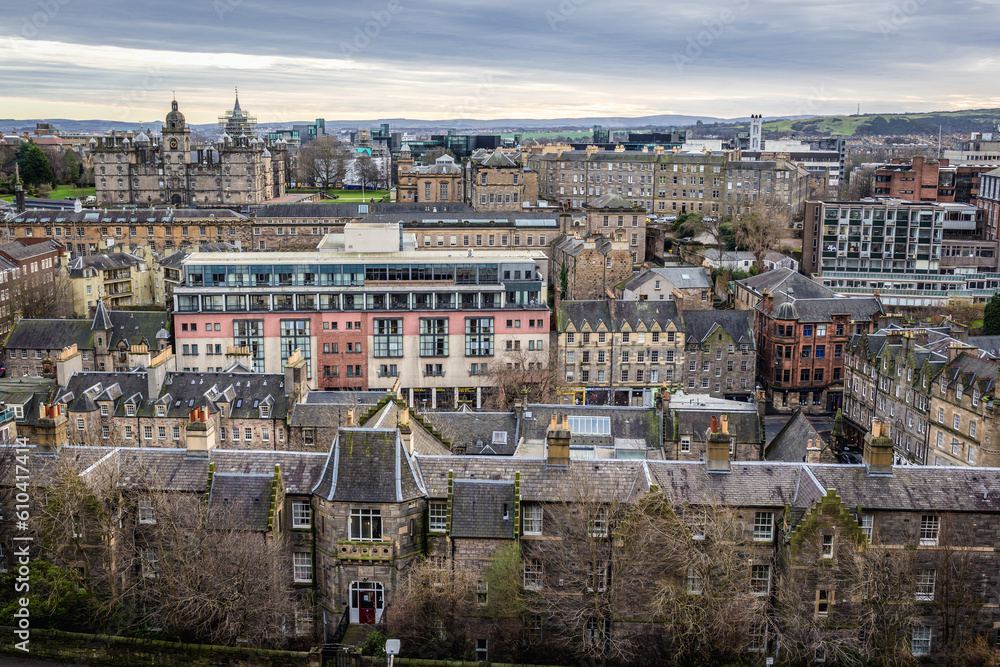 Canvas Prints View from esplanade of Castle in Edinburgh city, Scotland