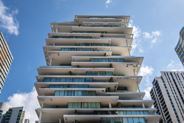 Obraz premium Exterior of modern apartment house in Beirut, capital city of Lebanon